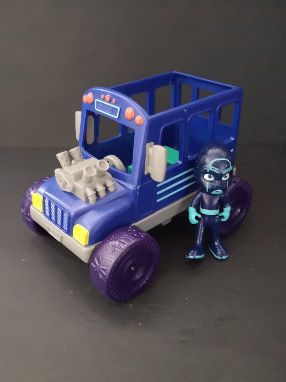 PJ Masks Night Ninja Jeep / Bus with Night Ninja Action Figure Blue & Grey
